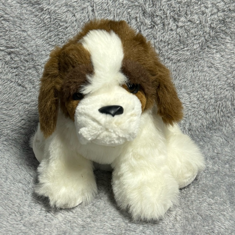 Kids of America St. Bernard Dog Plush Stuffed Animal Brown White Floppy Ears 12”